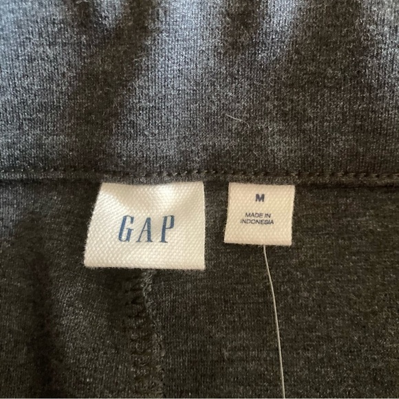 NWT Gap Stretchy Straight Leg Pants Charcoal Elastic Waist M - Picture 6 of 9